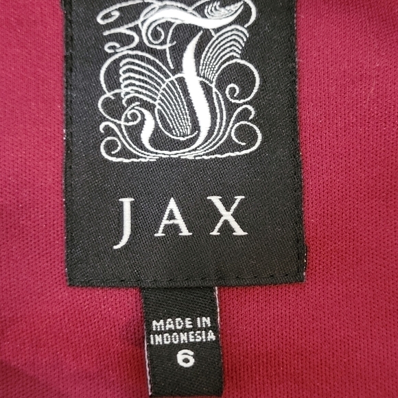 Jax Fuschia and Black with Lace Sleeveless Bodycon Midi Dress - Size 6 - Picture 7 of 11